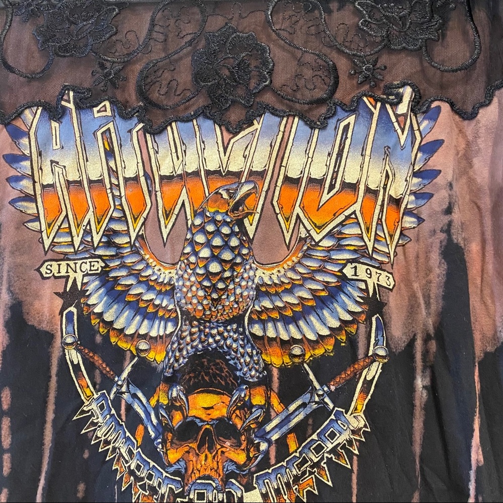 Affliction American Metal Shirt W/Lace Inset